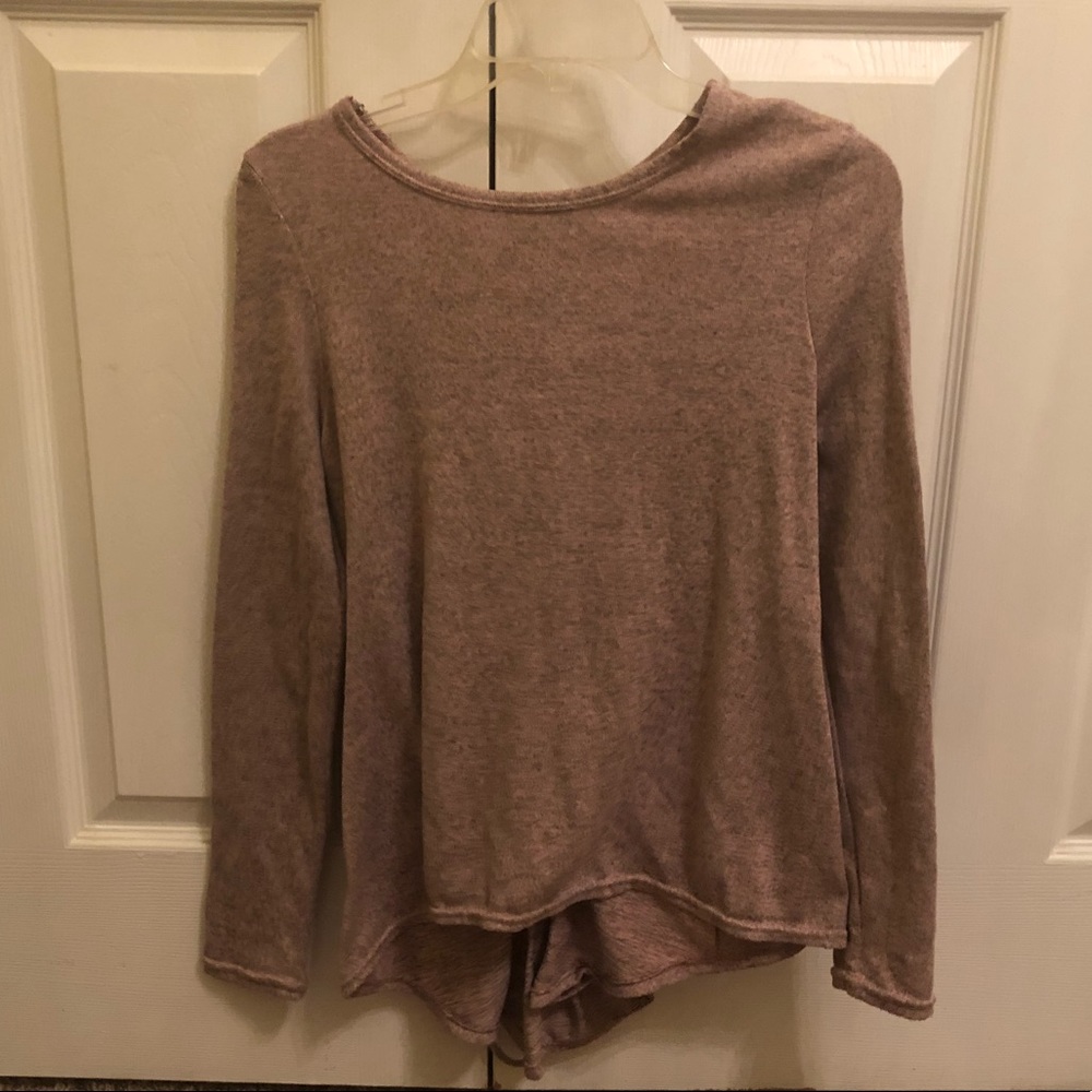 pink long sleeve sweater